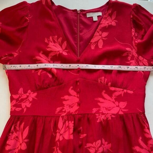 Chelsea28 Red Floral Button Front Dress size Medium - Picture 10 of 15